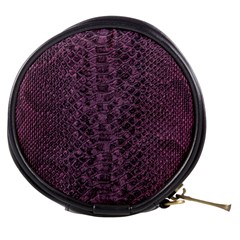 Purple Leather Snakeskin Design Mini Makeup Bag by ArtsyWishy