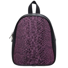 Purple Leather Snakeskin Design School Bag (small) by ArtsyWishy