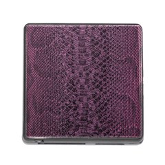 Purple Leather Snakeskin Design Memory Card Reader (square 5 Slot) by ArtsyWishy