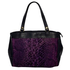 Purple Leather Snakeskin Design Oversize Office Handbag by ArtsyWishy