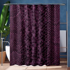 Purple Leather Snakeskin Design Shower Curtain 60  X 72  (medium)  by ArtsyWishy