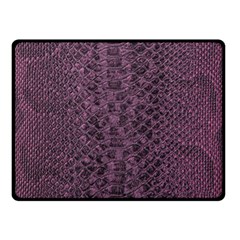 Purple Leather Snakeskin Design Double Sided Fleece Blanket (small)  by ArtsyWishy