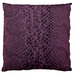 Purple Leather Snakeskin Design Standard Flano Cushion Case (two Sides) by ArtsyWishy