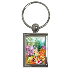 Forest Flowers  Key Chain (rectangle)