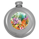 Forest Flowers  Round Hip Flask (5 oz) Front