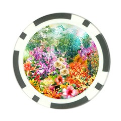 Forest Flowers  Poker Chip Card Guard by ArtsyWishy