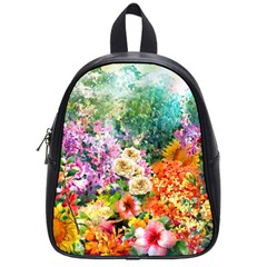 Forest Flowers  School Bag (Small)