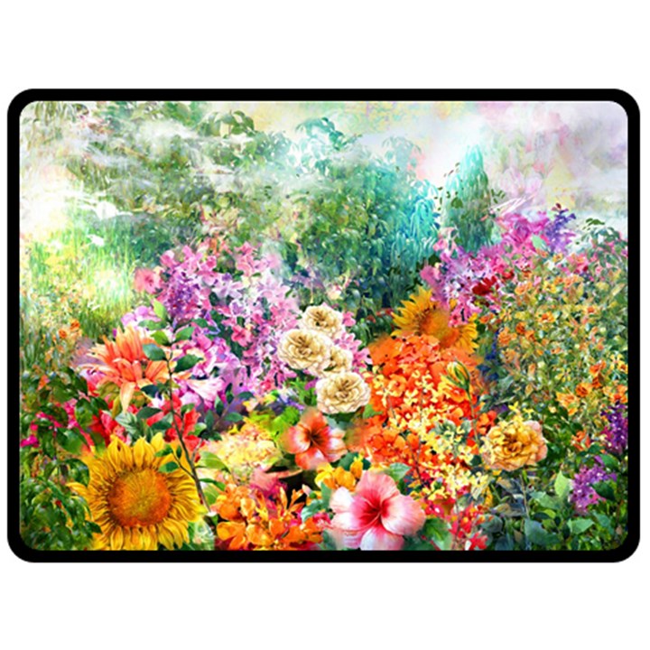 Forest Flowers  Fleece Blanket (Large) 