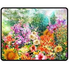 Forest Flowers  Fleece Blanket (medium)  by ArtsyWishy