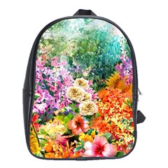 Forest Flowers  School Bag (xl) by ArtsyWishy