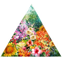 Forest Flowers  Wooden Puzzle Triangle