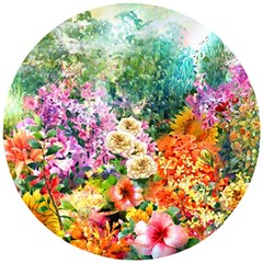 Forest Flowers  Wooden Puzzle Round