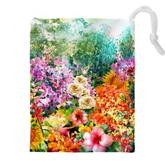 Forest Flowers  Drawstring Pouch (5xl) by ArtsyWishy