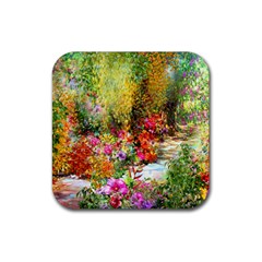 Forest Flowers  Rubber Coaster (square) 