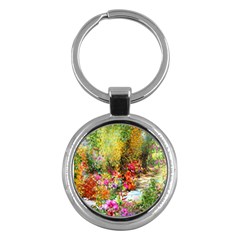 Forest Flowers  Key Chain (round) by ArtsyWishy