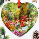 Forest Flowers  Heart Ornament (Two Sides) Back