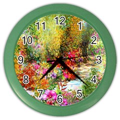 Forest Flowers  Color Wall Clock