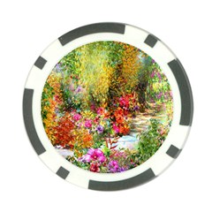 Forest Flowers  Poker Chip Card Guard by ArtsyWishy