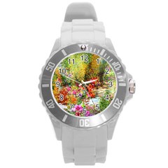 Forest Flowers  Round Plastic Sport Watch (l) by ArtsyWishy