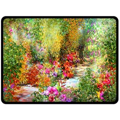 Forest Flowers  Double Sided Fleece Blanket (large)  by ArtsyWishy