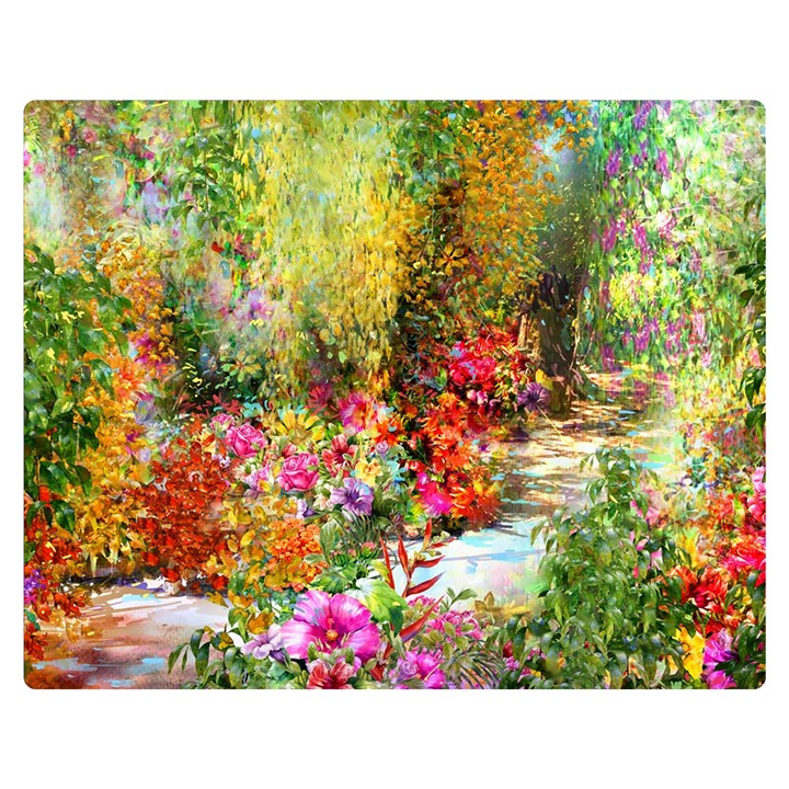 Forest Flowers  Double Sided Flano Blanket (Medium) 