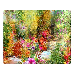 Forest Flowers  Double Sided Flano Blanket (large)  by ArtsyWishy