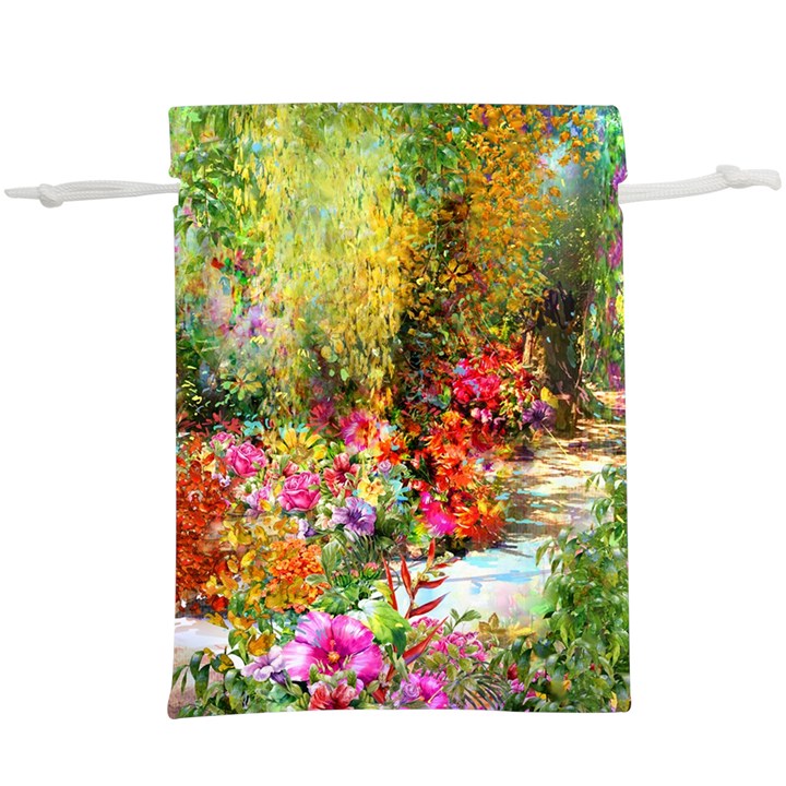 Forest Flowers   Lightweight Drawstring Pouch (XL)