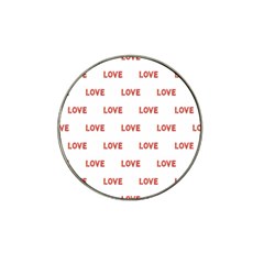 Flower Decorated Love Text Motif Print Pattern Hat Clip Ball Marker