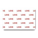 Flower Decorated Love Text Motif Print Pattern Small Doormat  24 x16  Door Mat