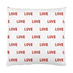 Flower Decorated Love Text Motif Print Pattern Standard Cushion Case (one Side) by dflcprintsclothing