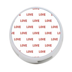 Flower Decorated Love Text Motif Print Pattern 4-port Usb Hub (two Sides) by dflcprintsclothing