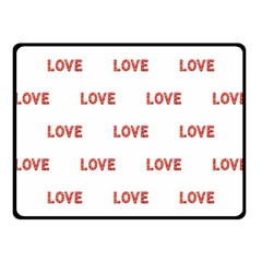 Flower Decorated Love Text Motif Print Pattern Fleece Blanket (small) by dflcprintsclothing