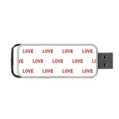 Flower Decorated Love Text Motif Print Pattern Portable Usb Flash (two Sides) by dflcprintsclothing