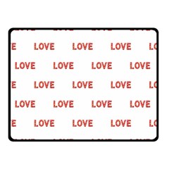 Flower Decorated Love Text Motif Print Pattern Double Sided Fleece Blanket (small)  by dflcprintsclothing