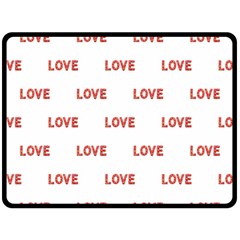 Flower Decorated Love Text Motif Print Pattern Double Sided Fleece Blanket (large)  by dflcprintsclothing