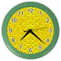 Flowers From Heaven  With A Modern Touch Color Wall Clock