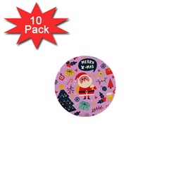 Merry Exmas Merry Exmas 1  Mini Buttons (10 Pack)  by designsbymallika