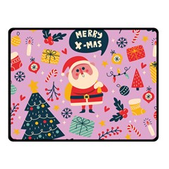 Merry Exmas Merry Exmas Fleece Blanket (small) by designsbymallika