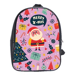 Merry Exmas Merry Exmas School Bag (xl) by designsbymallika