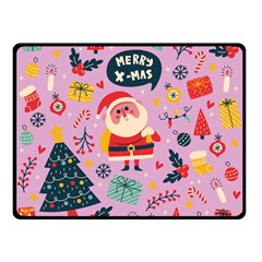 Merry Exmas Merry Exmas Double Sided Fleece Blanket (small)  by designsbymallika