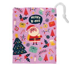 Merry Exmas Merry Exmas Drawstring Pouch (5xl) by designsbymallika