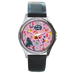 Merry Exmas Merry Exmas Round Metal Watch by designsbymallika