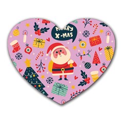 Merry Exmas Merry Exmas Heart Mousepads by designsbymallika