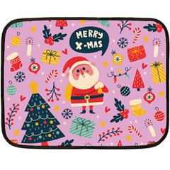 Merry Exmas Merry Exmas Double Sided Fleece Blanket (mini)  by designsbymallika