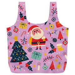 Merry Exmas Merry Exmas Full Print Recycle Bag (xxl) by designsbymallika