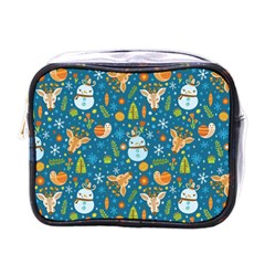 Snowman Deer Snowman Deer Mini Toiletries Bag (one Side) by designsbymallika