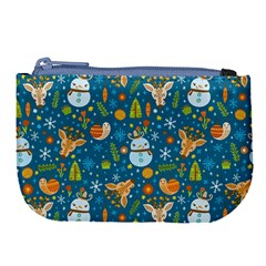 Snowman Deer Snowman Deer Large Coin Purse