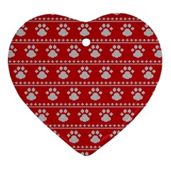 Paws Love Dogs Paws Love Dogs Ornament (Heart)