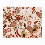 Red Floral Baatik Print Red Floral Baatik Print Small Glasses Cloth (2 Sides) Front