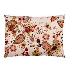 Red Floral Baatik Print Red Floral Baatik Print Pillow Case by designsbymallika